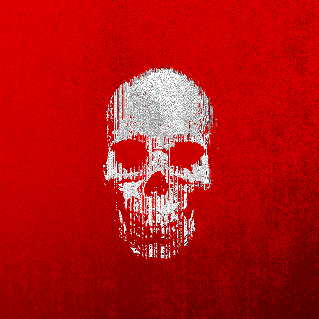 OK Skull Red No. 2 — Acrylic Block