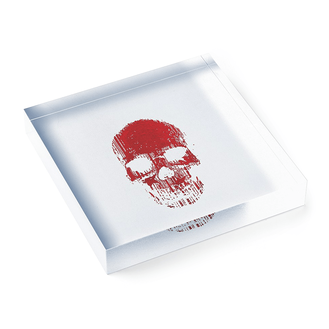 OK Skull Red No. 1 — Acrylic Block